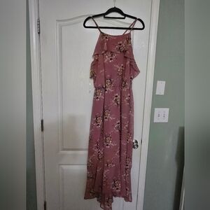Floral Pink Maxi Dress